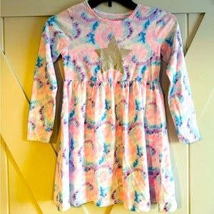 Girls NWOT Spring Dress / Top. Size 7. Star with tie dye swirl pattern